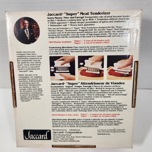 Vtg jaccard chef prep meat tenderizer chef cooking tool 16 blades kitchen tool - Picture 4 of 12